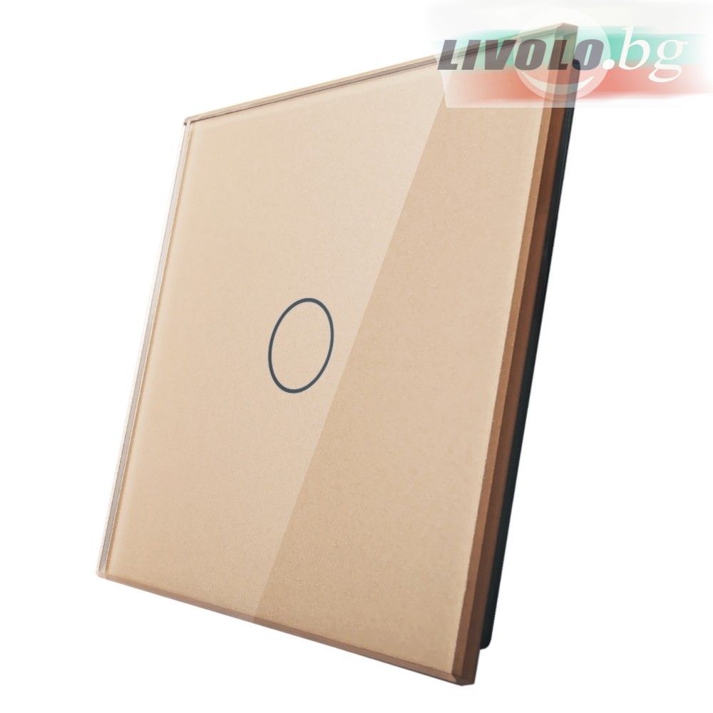 LIVOLO - 701-63 (C7-C1-13) - ШАМПАНСКО, панел кристално стъкло, 1 точка, 80mm*80mm, EU