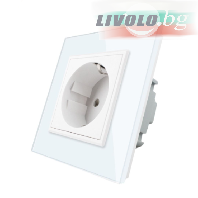 LIVOLO - VL-71EU-61 - Бял единичен контакт 220V/16A