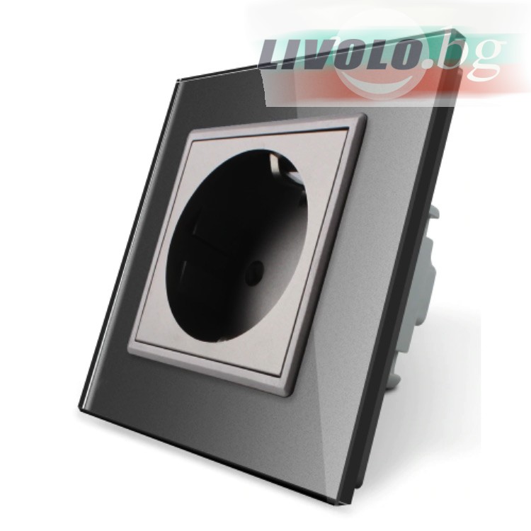 LIVOLO - VL-71EU-64 - Сребрист единичен контакт 220V/16A