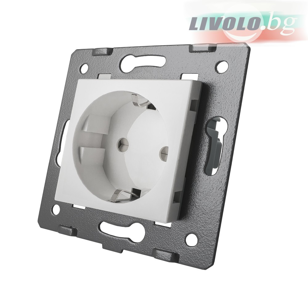 LIVOLO - WG-71EU-61 (VL-C7-C1EU-11) - Бял модул контакт 220V/16A