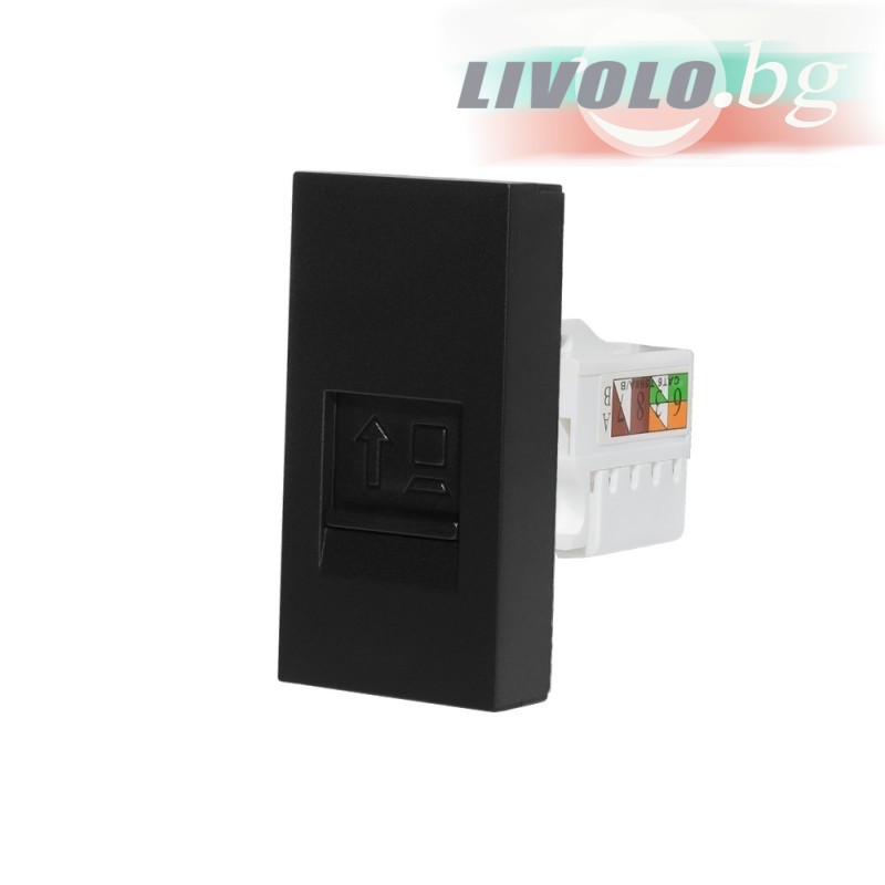LIVOLO - WK-1-62 - Черен LAN МОДУЛ 22.5 мм
