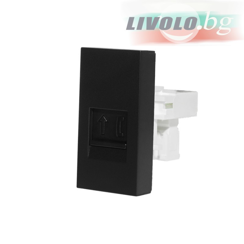 LIVOLO - WT-1-62 - Черен телефонен МОДУЛ 22.5 мм