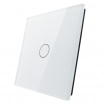 LIVOLO - 701-61 (C7-C1-11) - БЯЛ, панел кристално стъкло, 1 точка, 80mm*80mm, EU