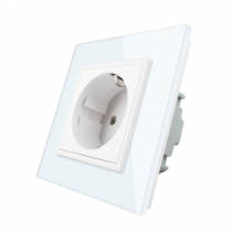 LIVOLO - VL-71EU-61 - Бял единичен контакт 220V/16A