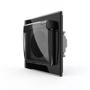 LIVOLO - VL-C7-C1EUWF-12 - Черен модул контакт влагозащитен 220V/16A