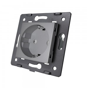 LIVOLO - WG-71EU-64 (VL-C7-C1EU-15) - Сребрист модул контакт 220V/16A