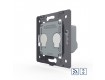 LIVOLO - VL-C702WR-63 - ЗЛАТИСТ МЕТАЛИК, 2 сензорни КЛЮЧA, ЩОРИ, ДИСТАНЦИОНЕН КОНРТОЛ, панел от кристално стъкло, подсвет