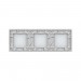 LIVOLO - 70111-61 (C7-C1/C1/C1-15) - БЯЛ, панел кристално стъкло, 3 точки, 223mm*80mm, EU
