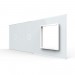 LIVOLO - 7011G-61 (C7-C1/C1/SR-11) - БЯЛ, панел кристално стъкло, 1 точкa + 1 точкa + 1 гнездо, 223mm*80mm, EU