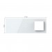 LIVOLO - 7011G-61 (C7-C1/C1/SR-11) - БЯЛ, панел кристално стъкло, 1 точкa + 1 точкa + 1 гнездо, 223mm*80mm, EU