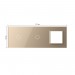 LIVOLO - 7011G-63 (C7-C1/C1/SR-13) - ШАМПАНСКО, панел кристално стъкло, 1 точкa + 1 точкa + 1 гнездо, 223mm*80mm, EU