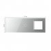 LIVOLO - 7011G-64 (C7-C1/C1/SR-15) - СРЕБРИСТ, панел кристално стъкло, 1 точкa + 1 точкa + 1 гнездо, 223mm*80mm, EU