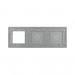 LIVOLO - 7011G-64 (C7-C1/C1/SR-15) - СРЕБРИСТ, панел кристално стъкло, 1 точкa + 1 точкa + 1 гнездо, 223mm*80mm, EU