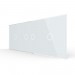 LIVOLO - 70121-61 (C7-C1/C2/C1-11) - БЯЛ, панел кристално стъкло, 4 точки, 223mm*80mm, EU