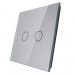 LIVOLO - 702-64 (C7-C2-15, VL-P702-2I) - СРЕБРИСТ, панел кристално стъкло, 2 точки, 80mm*80mm, EU