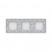 LIVOLO - 70212-61 (C7-C2/C1/C2-11) - БЯЛ, панел кристално стъкло, 5 точки, 223mm*80mm, EU