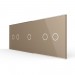 LIVOLO - 70212-63 (C7-C2/C1/C2-13) - ШАМПАНСКО, панел кристално стъкло, 5 точки, 223mm*80mm, EU