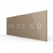 LIVOLO - 70222-63 (C7-C2/C2/C2-13) - ШАМПАНСКО, панел кристално стъкло, 6 точки, 223mm*80mm, EU