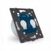 LIVOLO - VL-C702W (VL-WW-C702W) - МОДУЛ 2 сензорни КЛЮЧА, ЩОРИ, 1 посока, подсвет