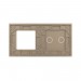 LIVOLO - 702G-63 (C7-C2/SR-13) - ШАМПАНСКО, панел кристално стъкло, 2 точки + 1 гнездо контакт, 151mm*80mm, EU