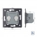 LIVOLO - VL-FC2R-2G - МОДУЛ 2 сензорни КЛЮЧА, 1 посока, дистанционен контрол, подсвет